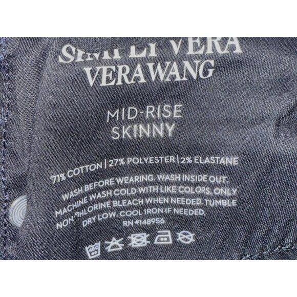 Simply Vera Wang Womens Mid Rise Power Stretch Skinny Jeans Sz 10 New - Picture 5 of 7